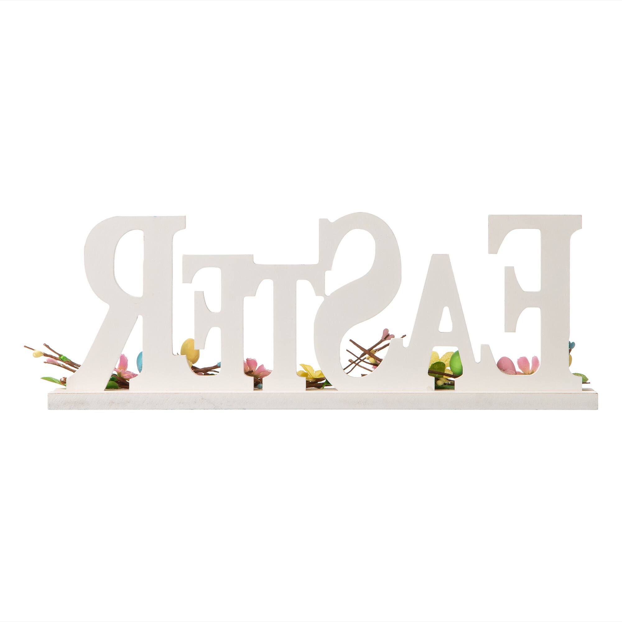 Glitzhome® 16" Wooden Easter Table Décor